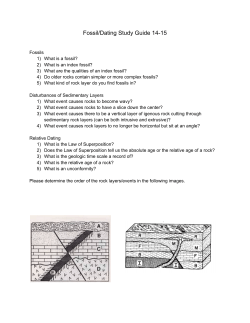Fossil/Dating Study Guide 1415