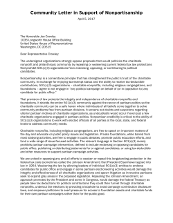 Community Letter in Support of Nonpartisanship