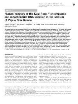 Human genetics of the Kula Ring: Y-chromosome and