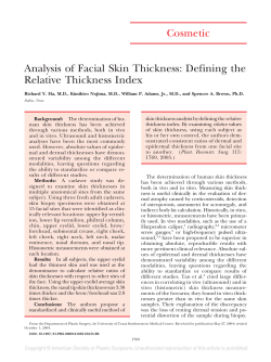 Cosmetic Analysis of Facial Skin Thickness