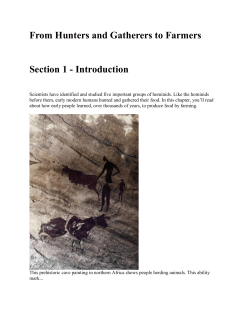 From Hunters and Gatherers to Farmers Section 1