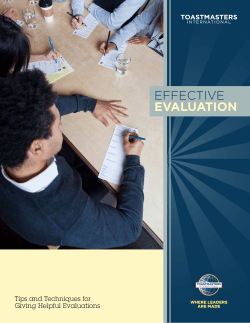 Effective Evaluation