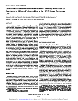 Defective Facilitated Diffusion of Nucleosides, a