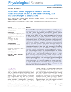 Assessment of the ergogenic effect of caffeine supplementation on