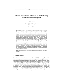 Internal and External Influences on the University