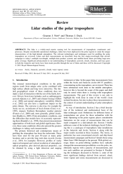 Lidar studies of the polar troposphere