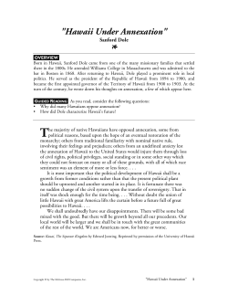 "Hawaii Under Annexation"