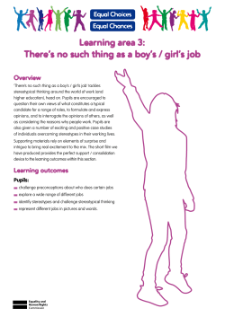 There`s no such thing as a boy`s / girl`s job
