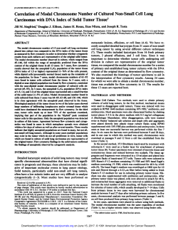 Correlation of Modal Chromosome Number of