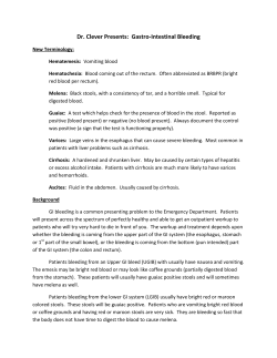 Dr. Clever Presents: Gastro-Intestinal Bleeding