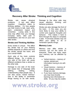 recovery after stroke - National Stroke Association