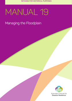 Managing the Floodplain - Australian Institute for Disaster Resilience