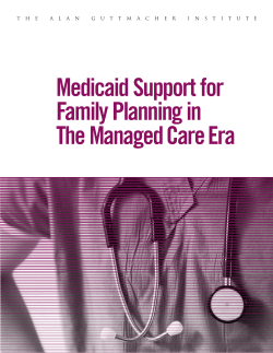 Medicaid Support for Family Planning in the Managed Care Era