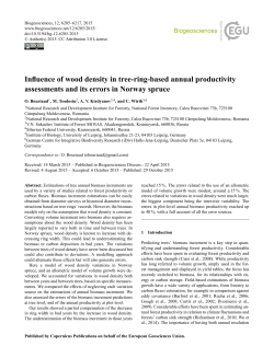 Influence of wood density in tree-ring-based