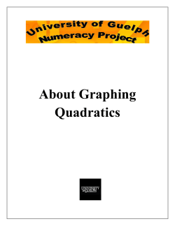About Graphing Quadratics