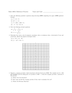 Math 1090-2 Midterm-2 Practice Name and Unid: