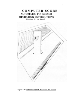 Linear Pinsensor Manual - Bowling Electronics Services