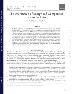 The Intersection of Energy and Competition Law in