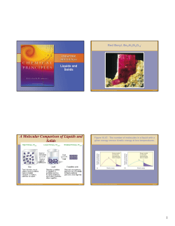 A Molecular Comparison of Liquids and Solids
