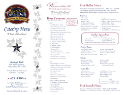 Catering Menu - Kathy`s Deli