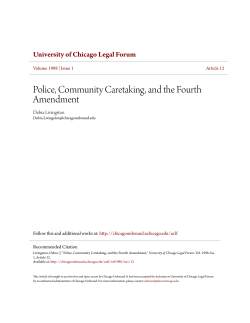 Police, Community Caretaking, and the Fourth Amendment