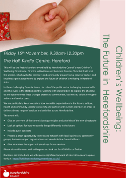 Children`s Wellb eing - Herefordshire Business Board