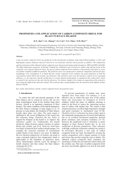 Properties and application of carbon composite brick