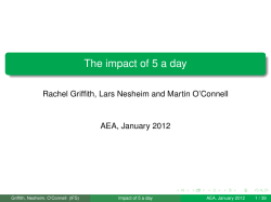 Demand for fruit and vegetables: the impact of 5 a day
