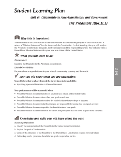 Student Learning Plan