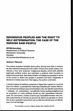 indigenous peoples and the right to self