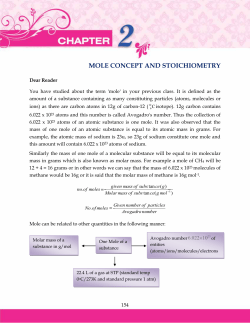 Mole Concept and Stoichiometry