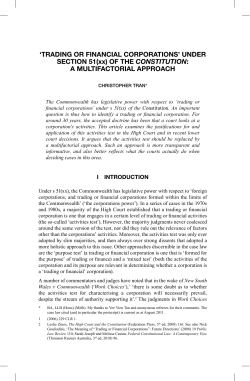 TRADING OR FINANCIAL CORPORATIONS