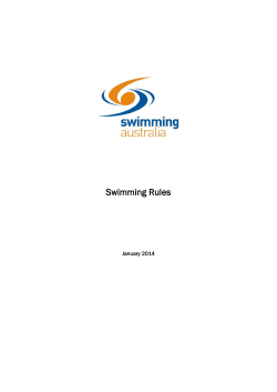 SAL Swimming Rules - Swimming Australia