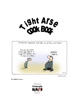 tight arse cookbook - living better with less