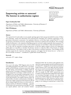 Empowering activists or autocrats? : The Internet