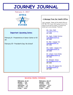 journey journal - Attea Middle School