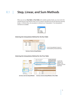 Step, Linear, and Sum Methods X.1 |