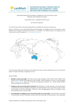 methods and findings for oceania