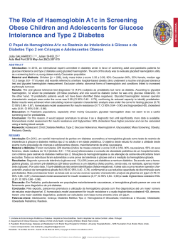The Role of Haemoglobin A1c in Screening Obese Children and