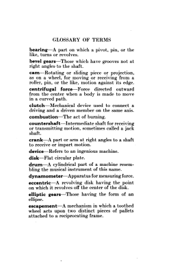 GLOSSARY OF TERMS bearing&mdash;A part on which a pivot, pin, or the