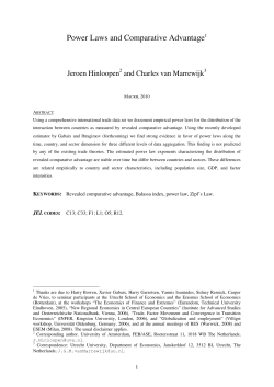 Power Laws and Comparative Advantage1