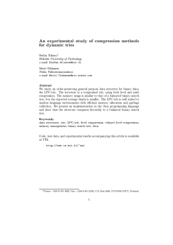 An experimental study of compression methods for dynamic tries