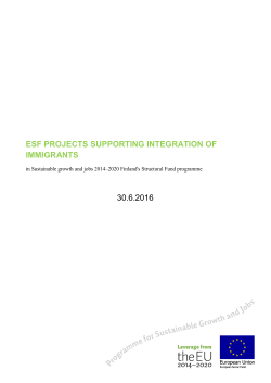 ESF projects supporting integration of immigrants