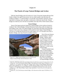 The Puzzle of Large Natural Bridges and Arches