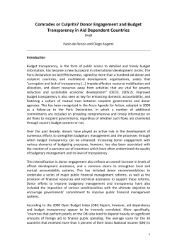 Donor Engagement and Budget Transparency in Aid Dependent