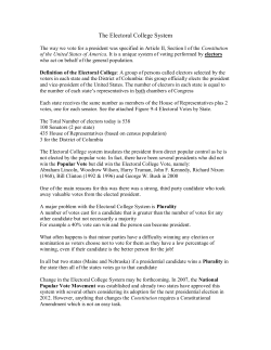 The Electoral College System