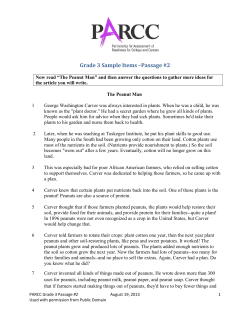 Grade 3 Sample Items &ndash;Passage #2