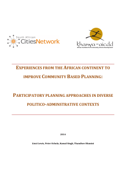 Experiences from the African Continent to