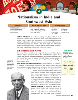 Nationalism in India and Southwest Asia