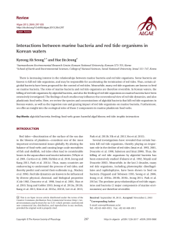 Interactions between marine bacteria and red tide organisms in